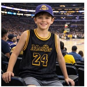 All-Star Elite MAMBA Kobe Bryant Los Angeles Lakers #24 Black/Gold Team Jersey